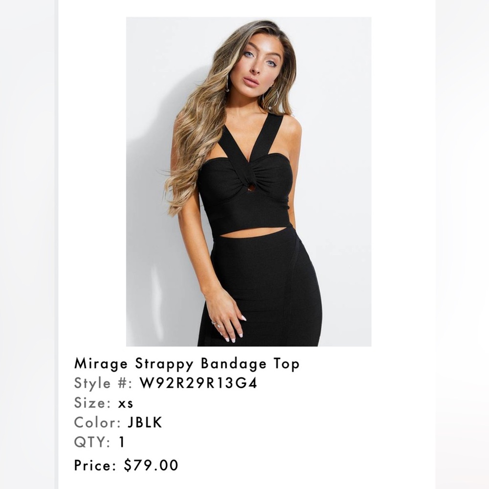 MARCIANO MIRAGE STRAPPY BANDAGE TOP - SIZE XS